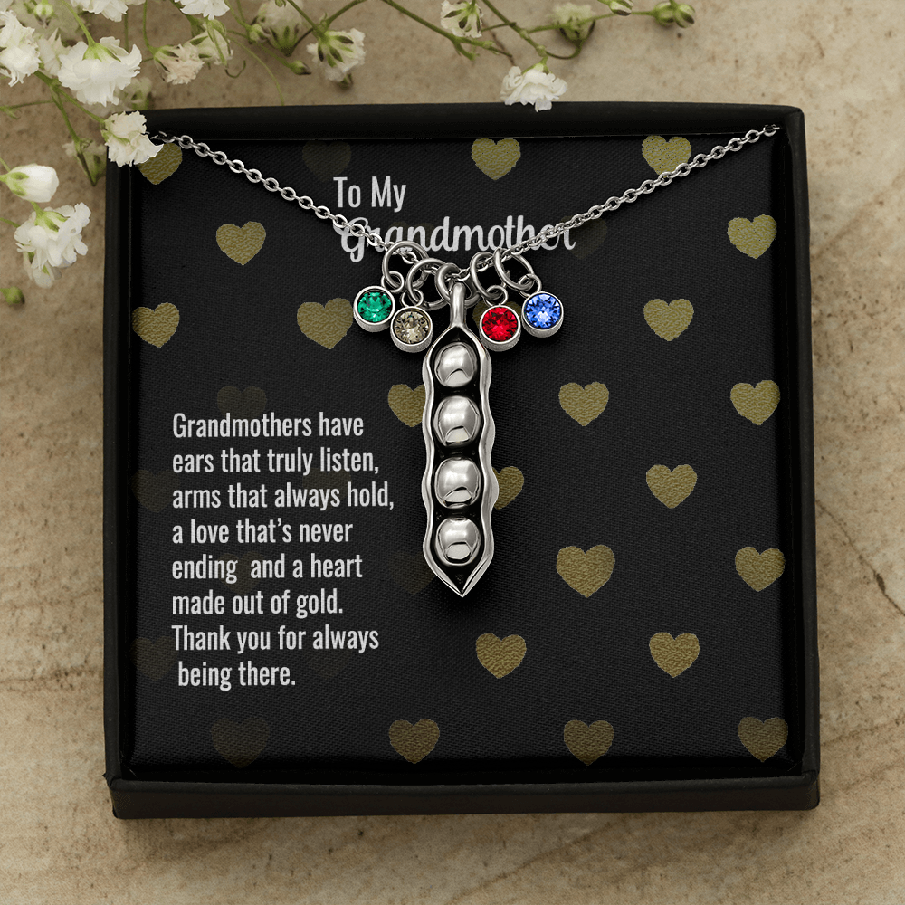Pears In A Pod Necklace For Grandmother
