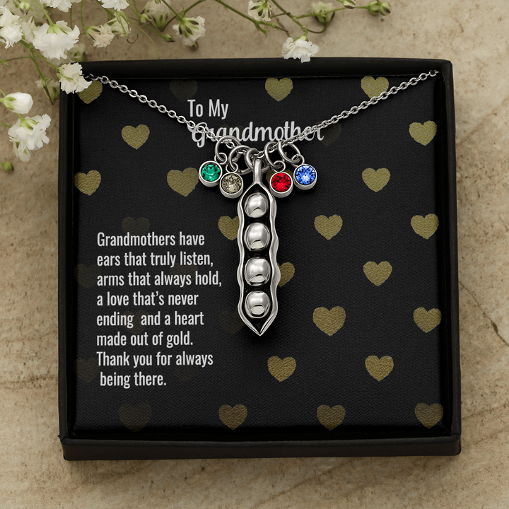 Pears In A Pod Necklace For Grandmother