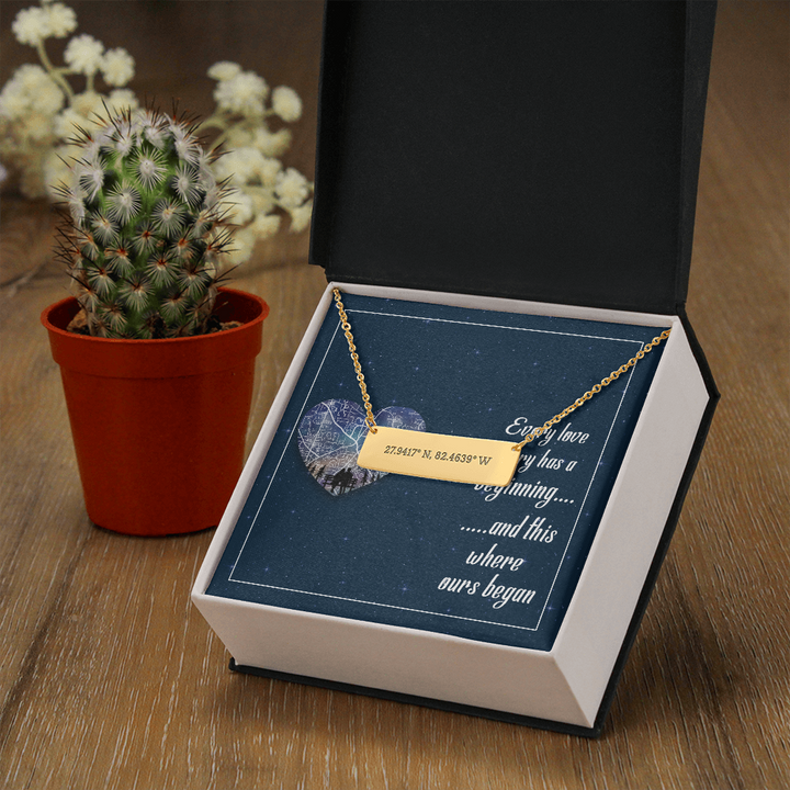 Coordinate Horizontal Bar Necklace