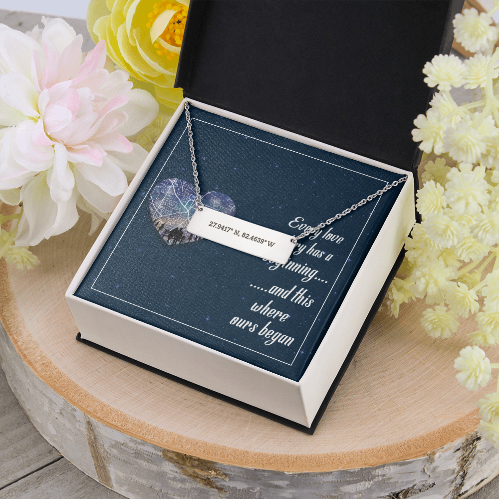 Coordinate Horizontal Bar Necklace