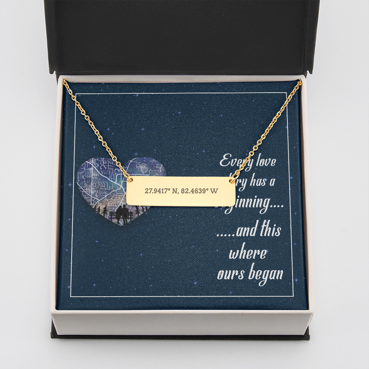 Coordinate Horizontal Bar Necklace