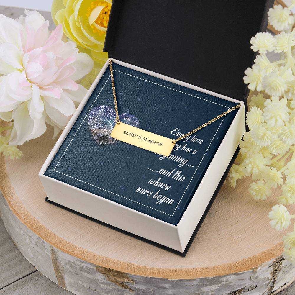 Coordinate Horizontal Bar Necklace