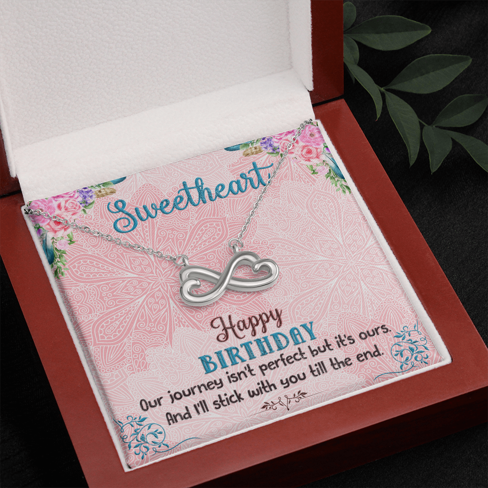 Heart Shaped Infinity Necklace For Birthday Gift