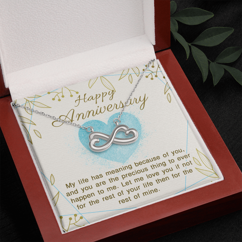 Heart Shaped Infinity Necklace For Anniversary Gift