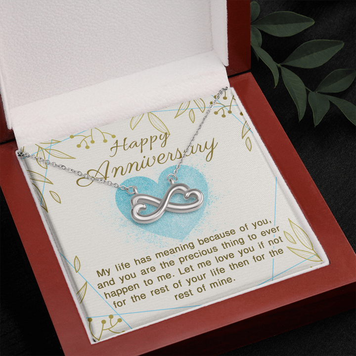 Heart Shaped Infinity Necklace For Anniversary Gift
