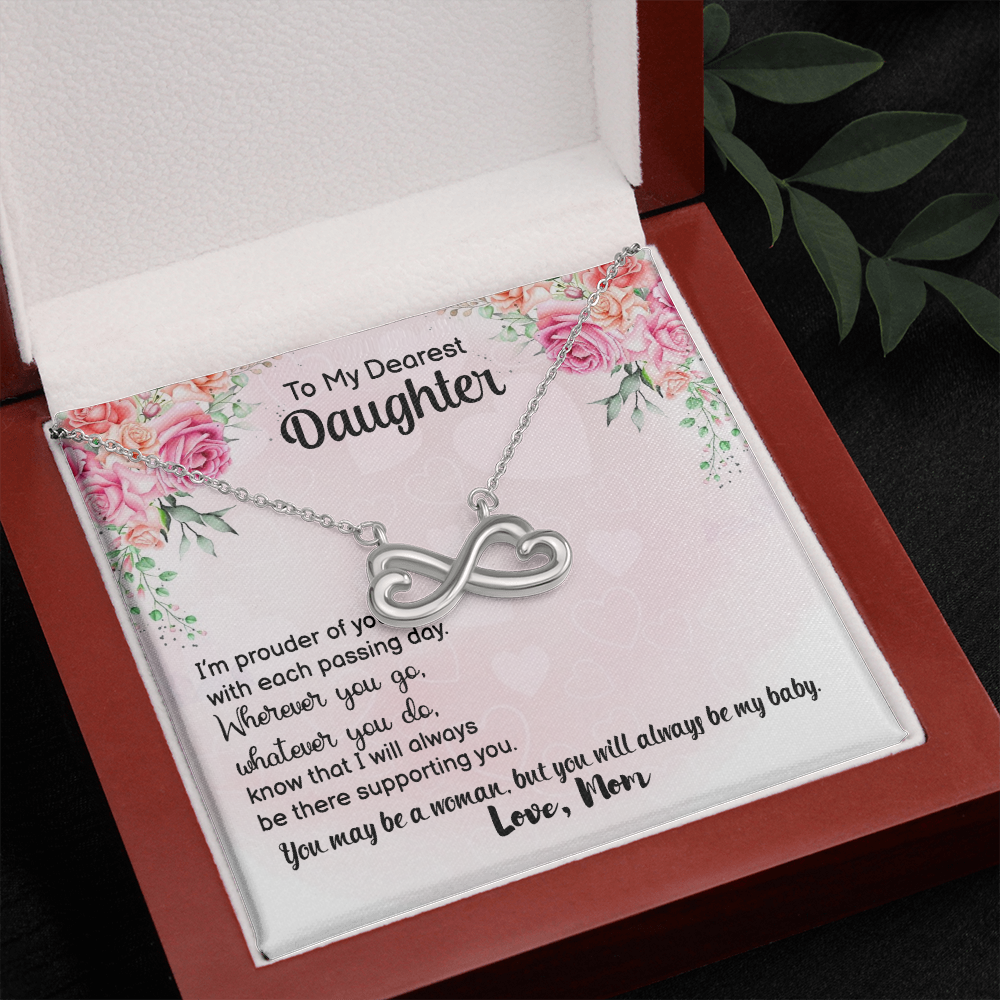 Heart Shaped Infinity Necklace For Daughter