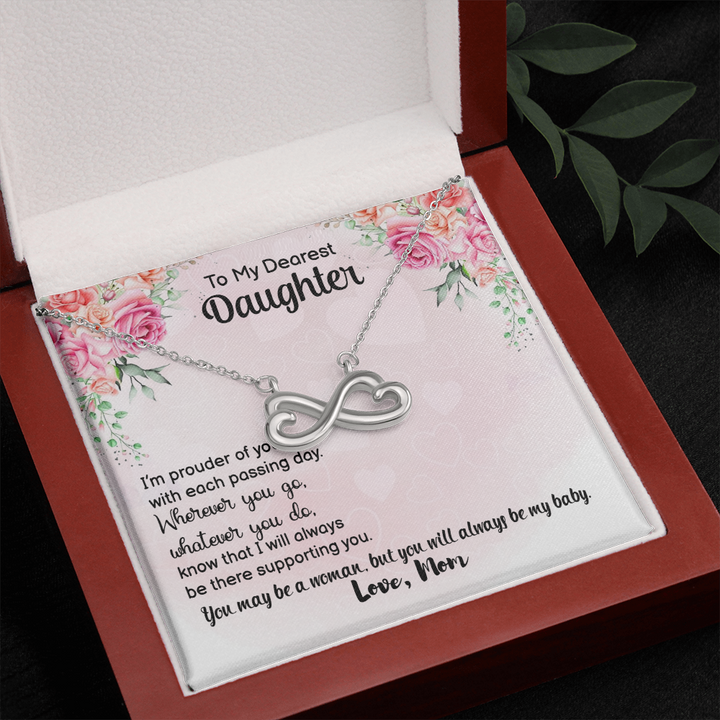 Heart Shaped Infinity Necklace For Daughter