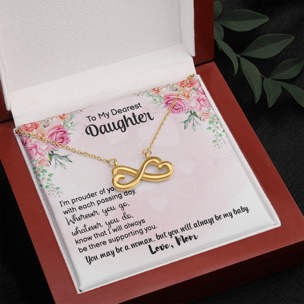 Heart Shaped Infinity Necklace For Daughter