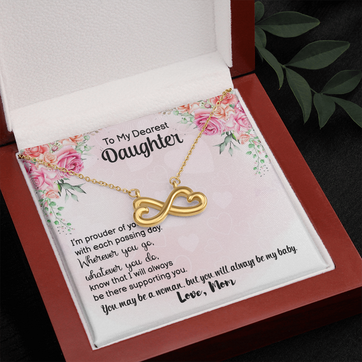 Heart Shaped Infinity Necklace For Daughter