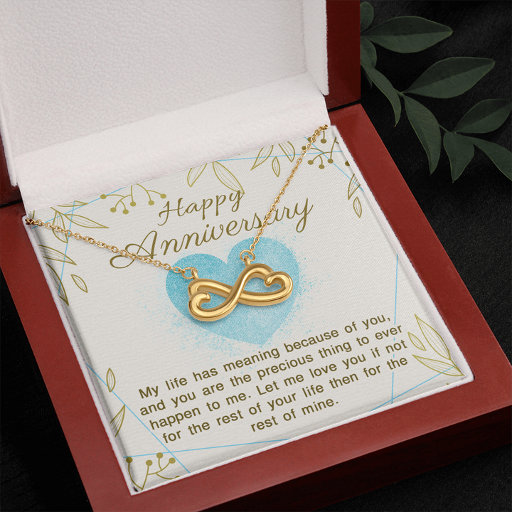 Heart Shaped Infinity Necklace For Anniversary Gift