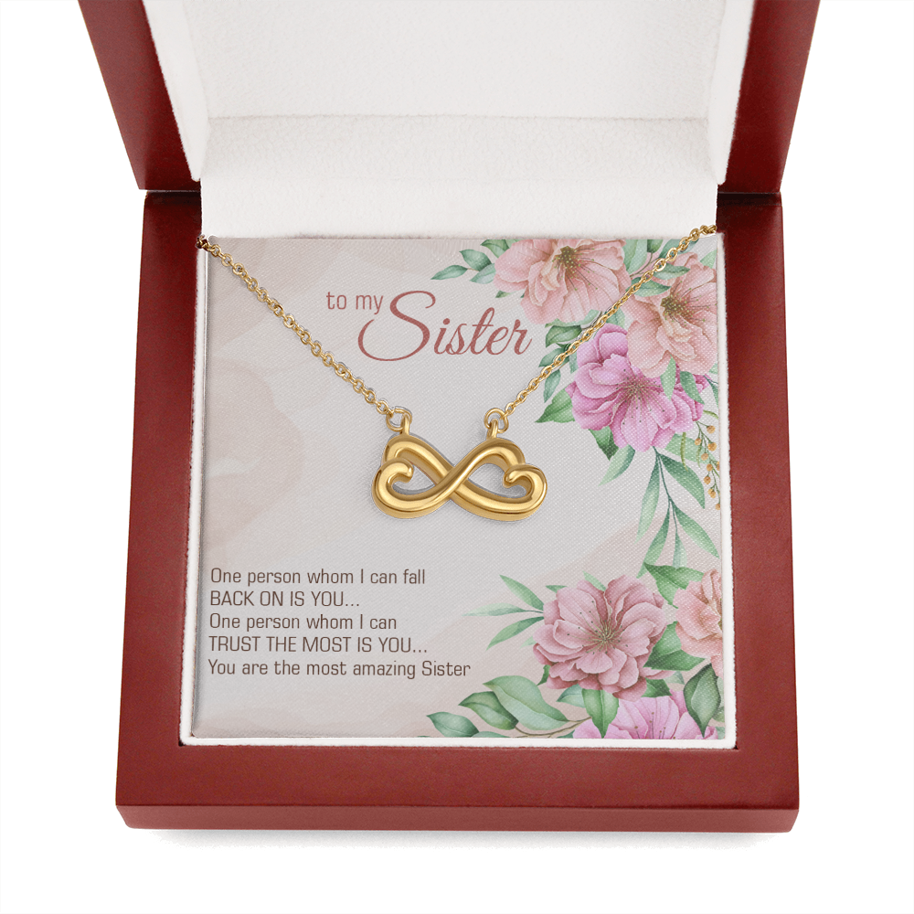 Heart Shaped Infinity Necklace For Sister