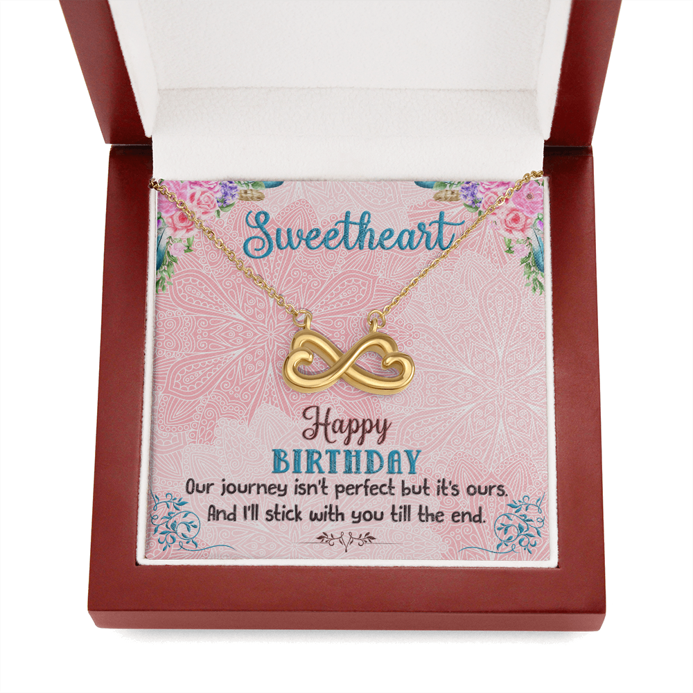 Heart Shaped Infinity Necklace For Birthday Gift