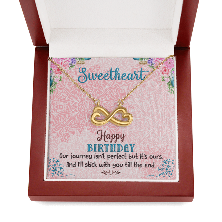 Heart Shaped Infinity Necklace For Birthday Gift