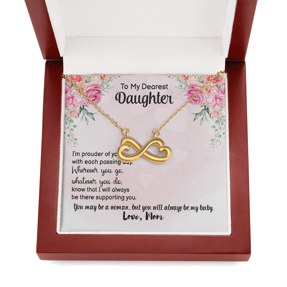 Heart Shaped Infinity Necklace For Daughter