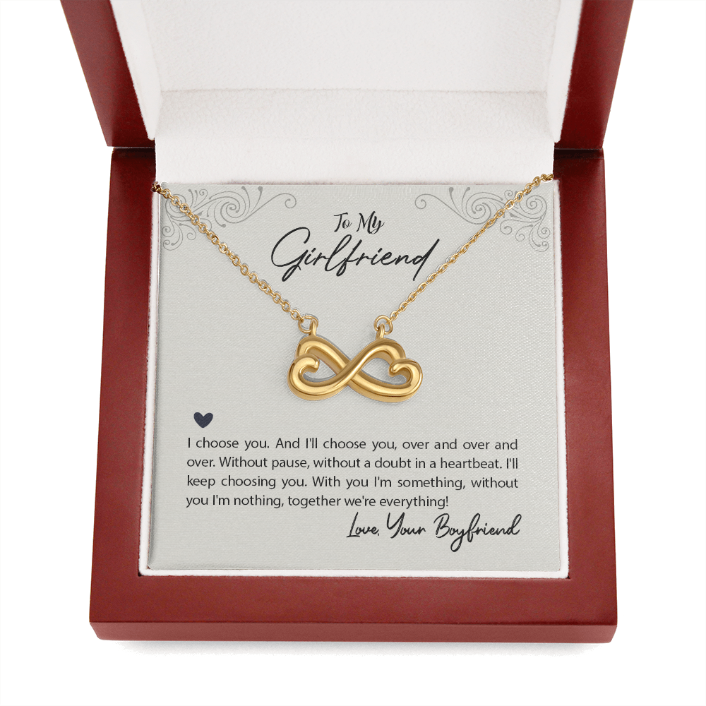 Heart Shaped Infinity Necklace For Girlfriend