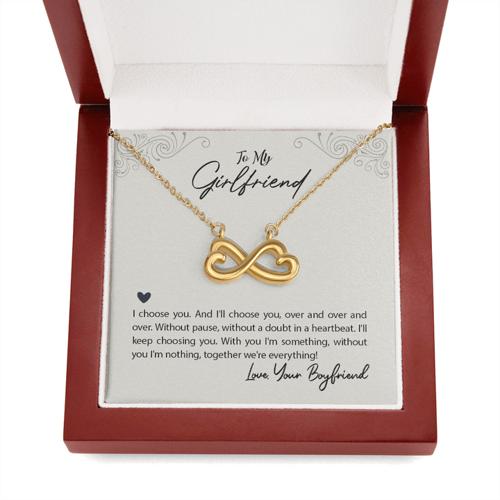 Heart Shaped Infinity Necklace For Girlfriend