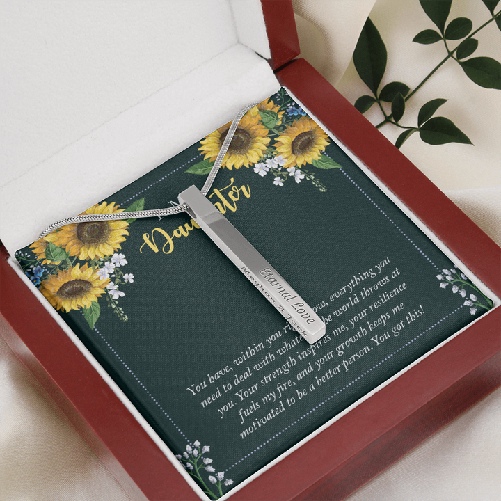 2 Sided Vertical necklace for daughter