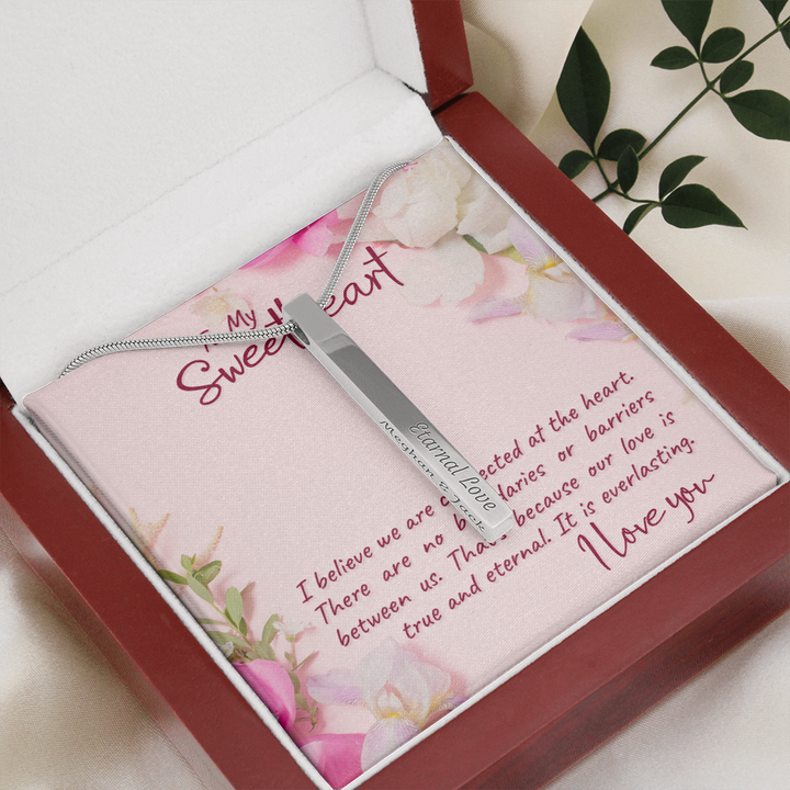 2 sided vertical necklace personalised