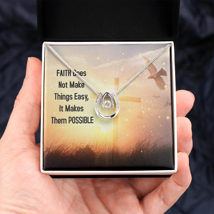 Faith Does not make things easy -keychain Lucky in Love