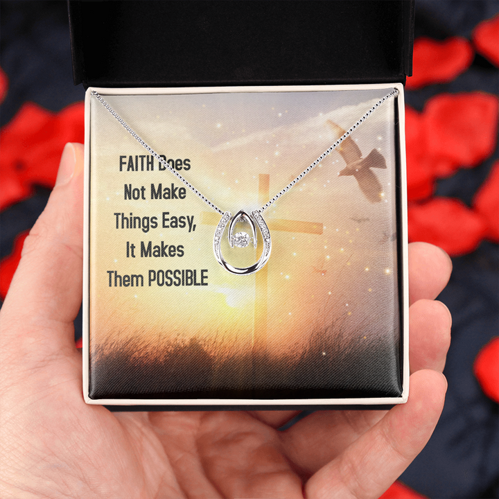 Faith Does not make things easy -keychain Lucky in Love
