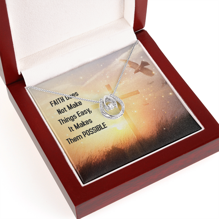 Faith Does not make things easy -keychain Lucky in Love