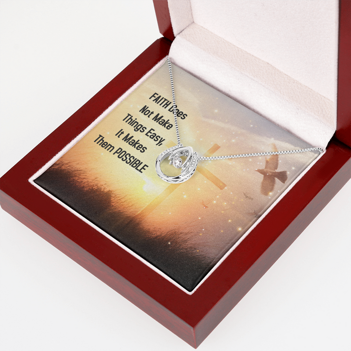 Faith Does not make things easy -keychain Lucky in Love