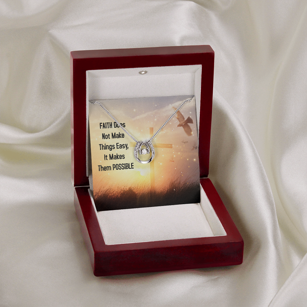Faith Does not make things easy -keychain Lucky in Love