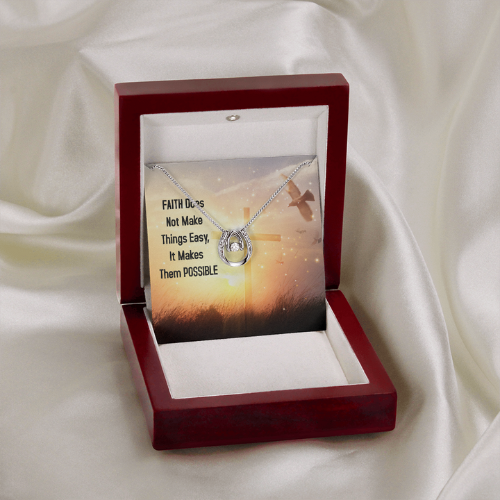 Faith Does not make things easy -keychain Lucky in Love