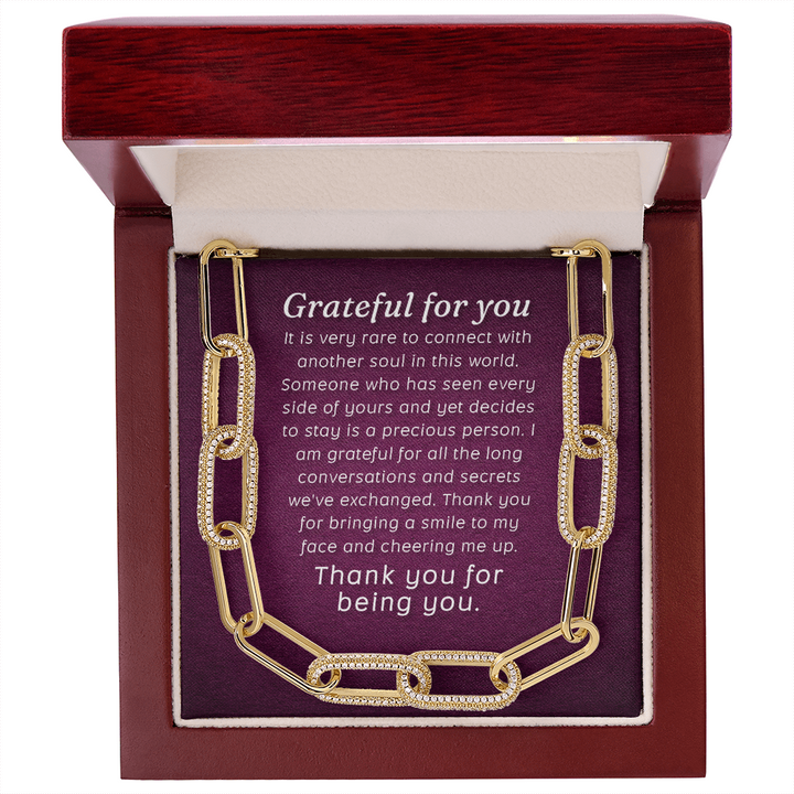 Grateful for you Forever Linked Necklace