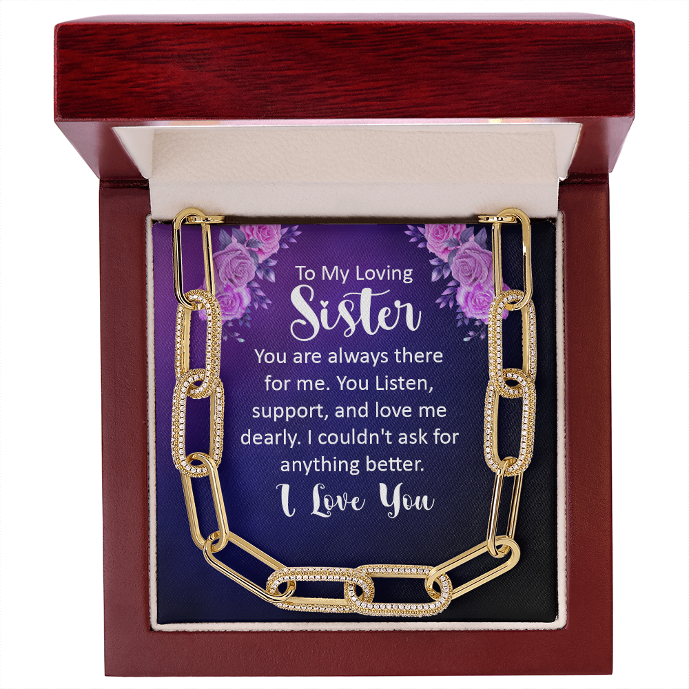 To My Loving sister - you are always there for me Forever Linked Necklace