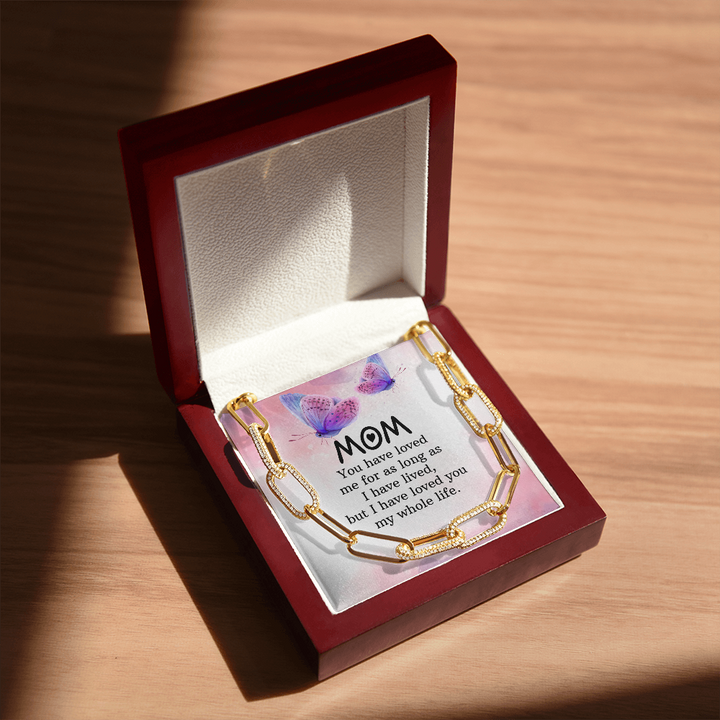 Mom - you have loved me for as long as Forever Linked Necklace