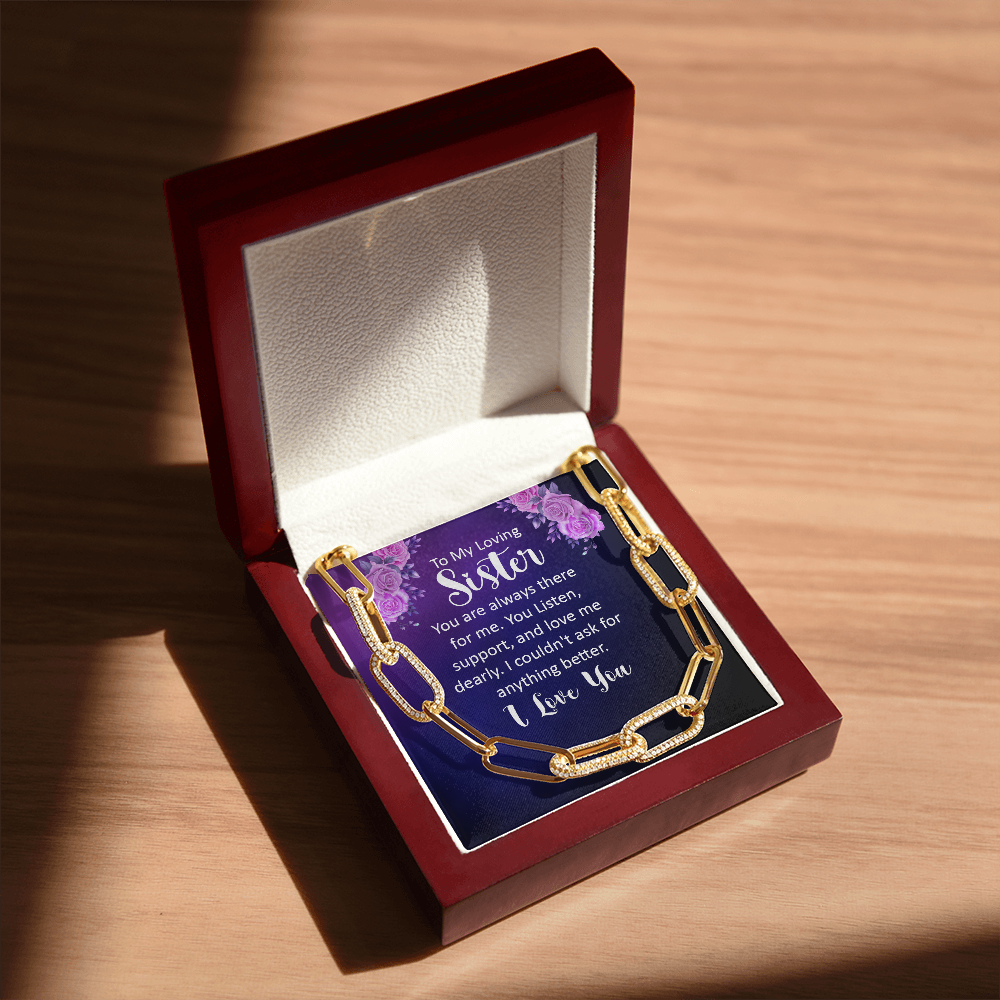 To My Loving sister - you are always there for me Forever Linked Necklace