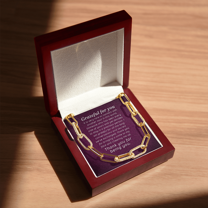 Grateful for you Forever Linked Necklace