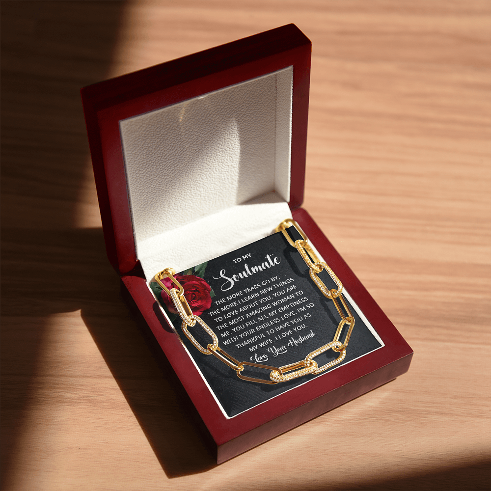 To My Soulmate - The more years go by the more I learn new things Forever Linked Necklace