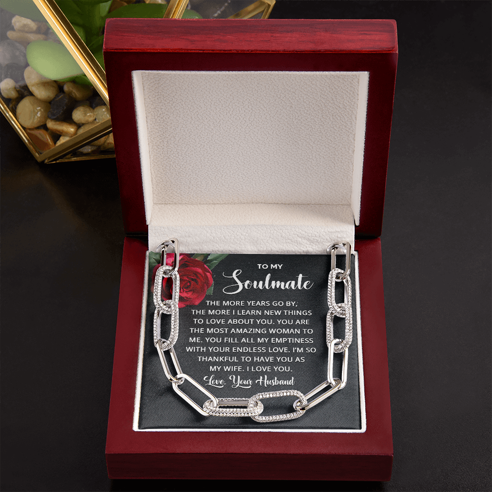 To My Soulmate - The more years go by the more I learn new things Forever Linked Necklace