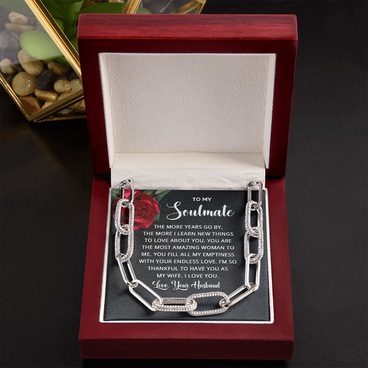 To My Soulmate - The more years go by the more I learn new things Forever Linked Necklace