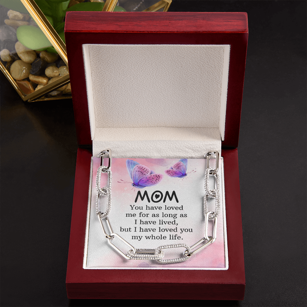 Mom - you have loved me for as long as Forever Linked Necklace