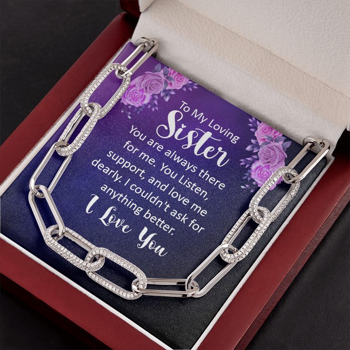 To My Loving sister - you are always there for me Forever Linked Necklace