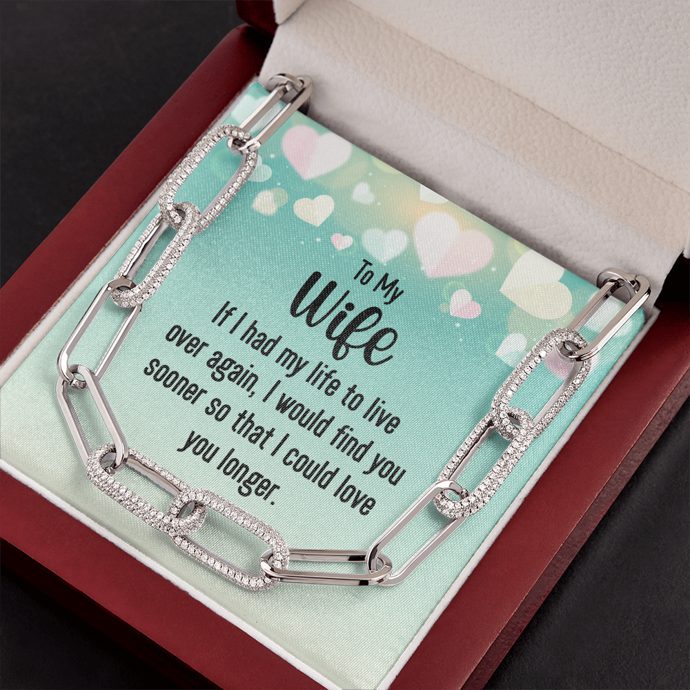 To my wife - if i had my life Forever Linked Necklace