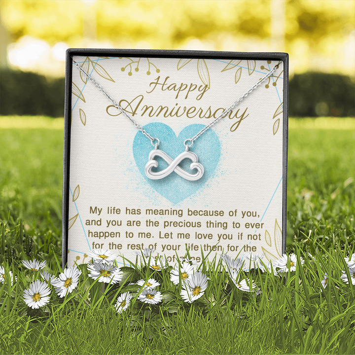 Heart Shaped Infinity Necklace For Anniversary Gift
