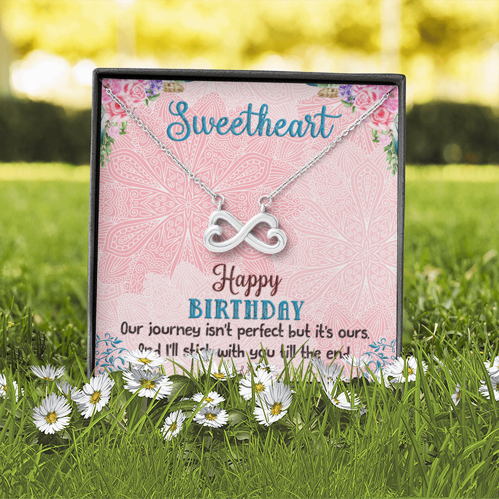 Heart Shaped Infinity Necklace For Birthday Gift