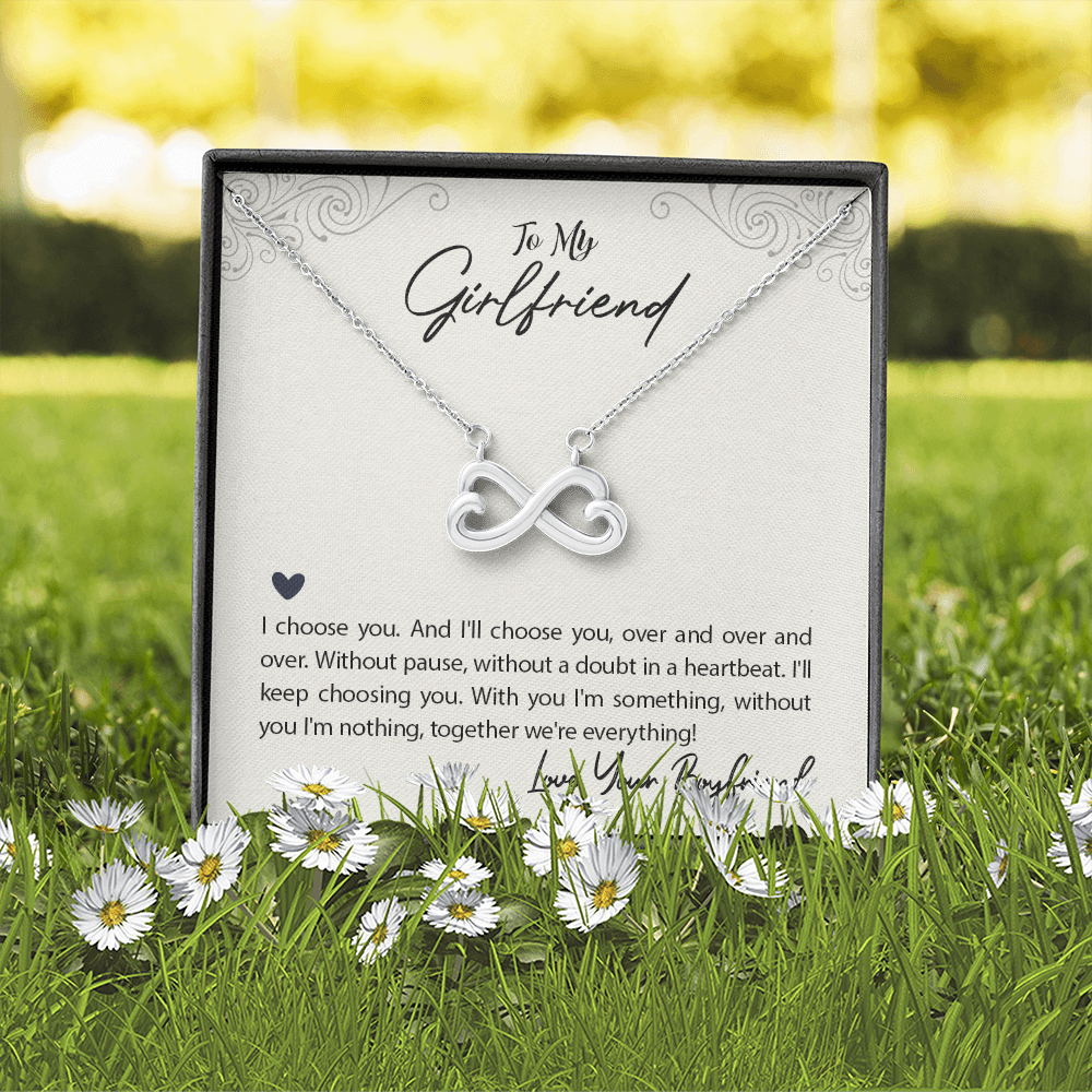 Heart Shaped Infinity Necklace For Girlfriend