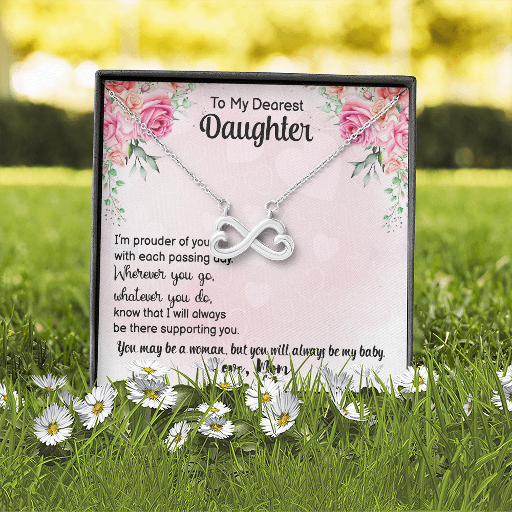 Heart Shaped Infinity Necklace For Daughter