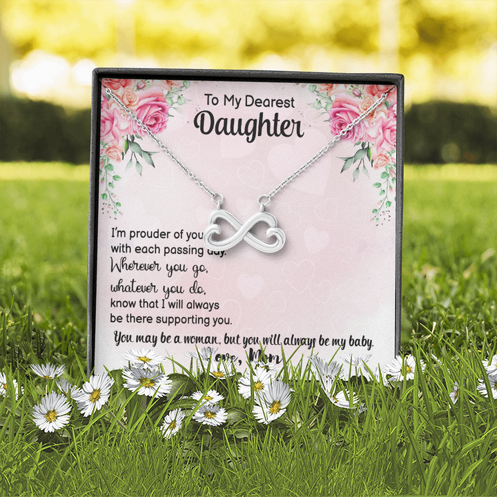 Heart Shaped Infinity Necklace For Daughter