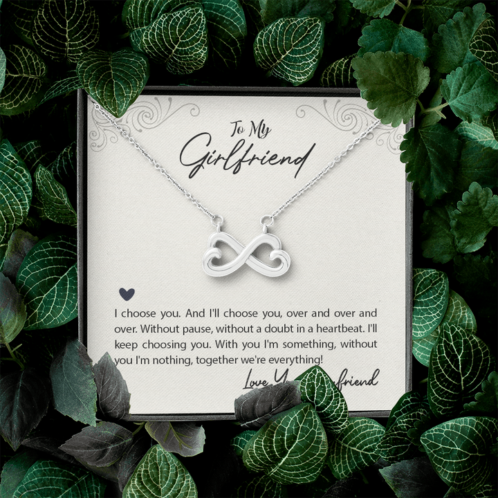 Heart Shaped Infinity Necklace For Girlfriend