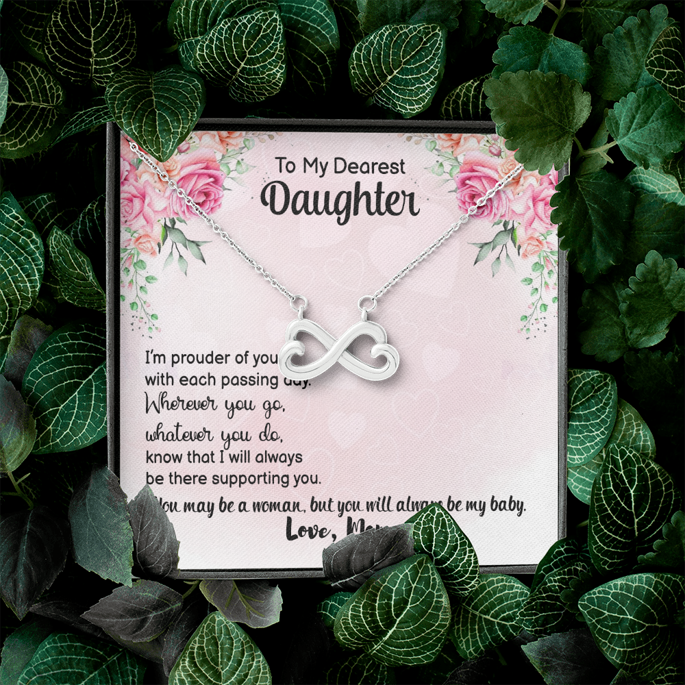 Heart Shaped Infinity Necklace For Daughter