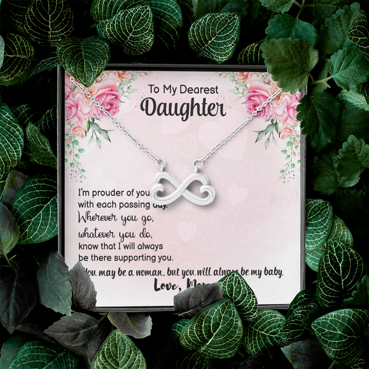 Heart Shaped Infinity Necklace For Daughter