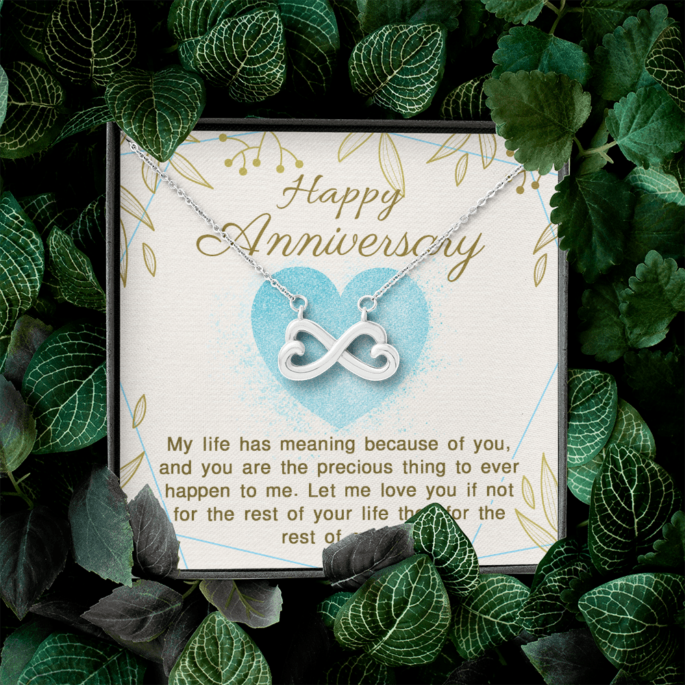 Heart Shaped Infinity Necklace For Anniversary Gift