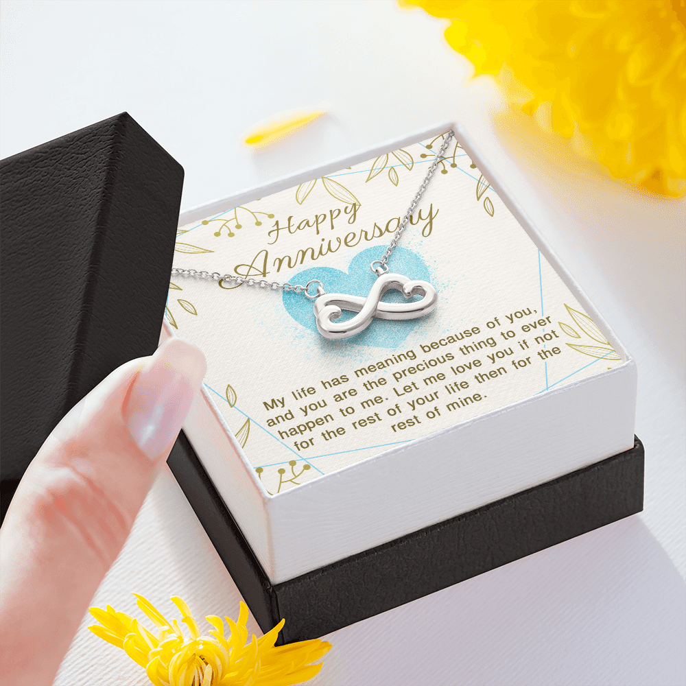 Heart Shaped Infinity Necklace For Anniversary Gift