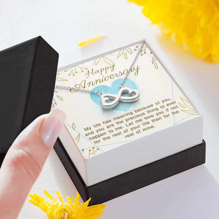 Heart Shaped Infinity Necklace For Anniversary Gift